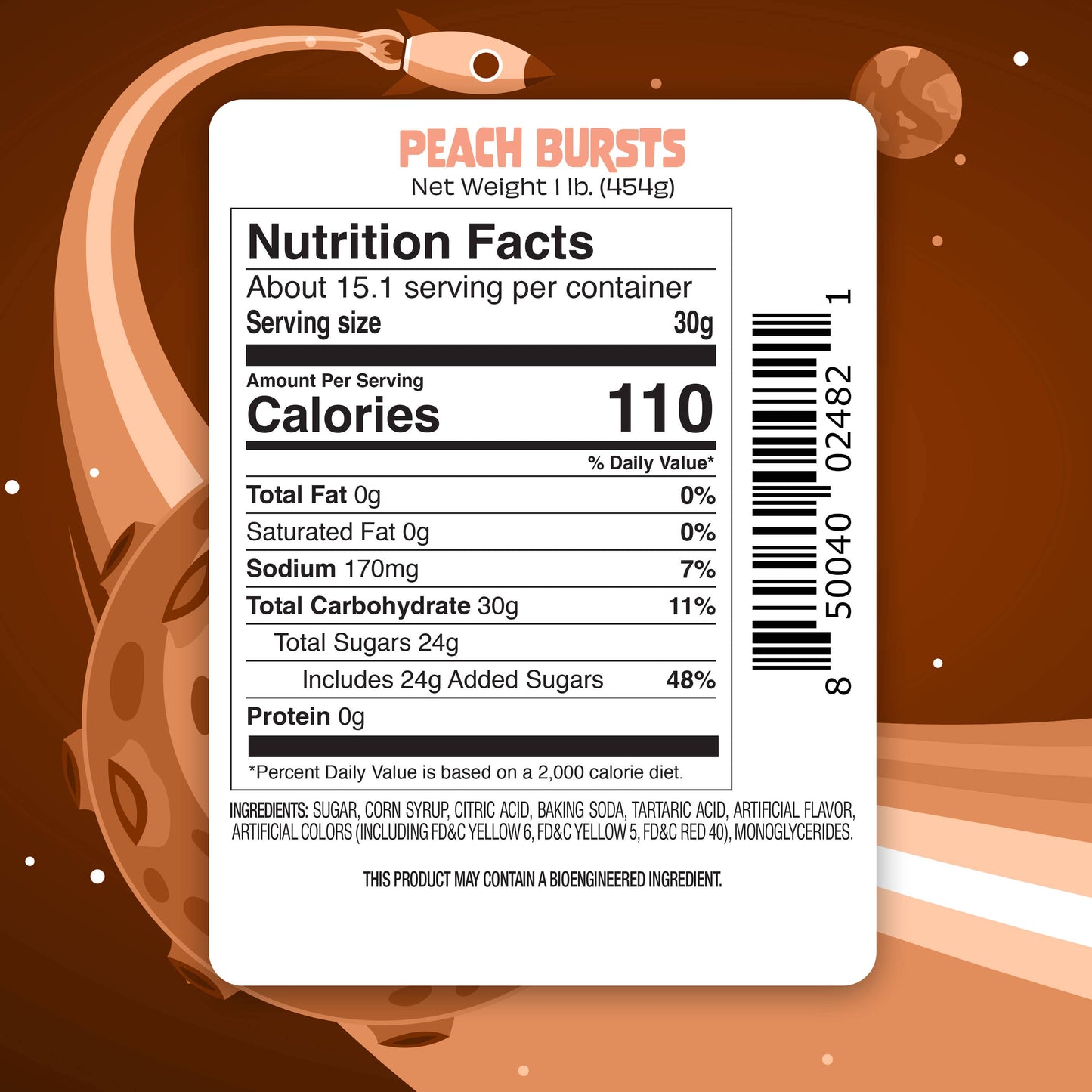 Peach Bursts- Freeze-Dried