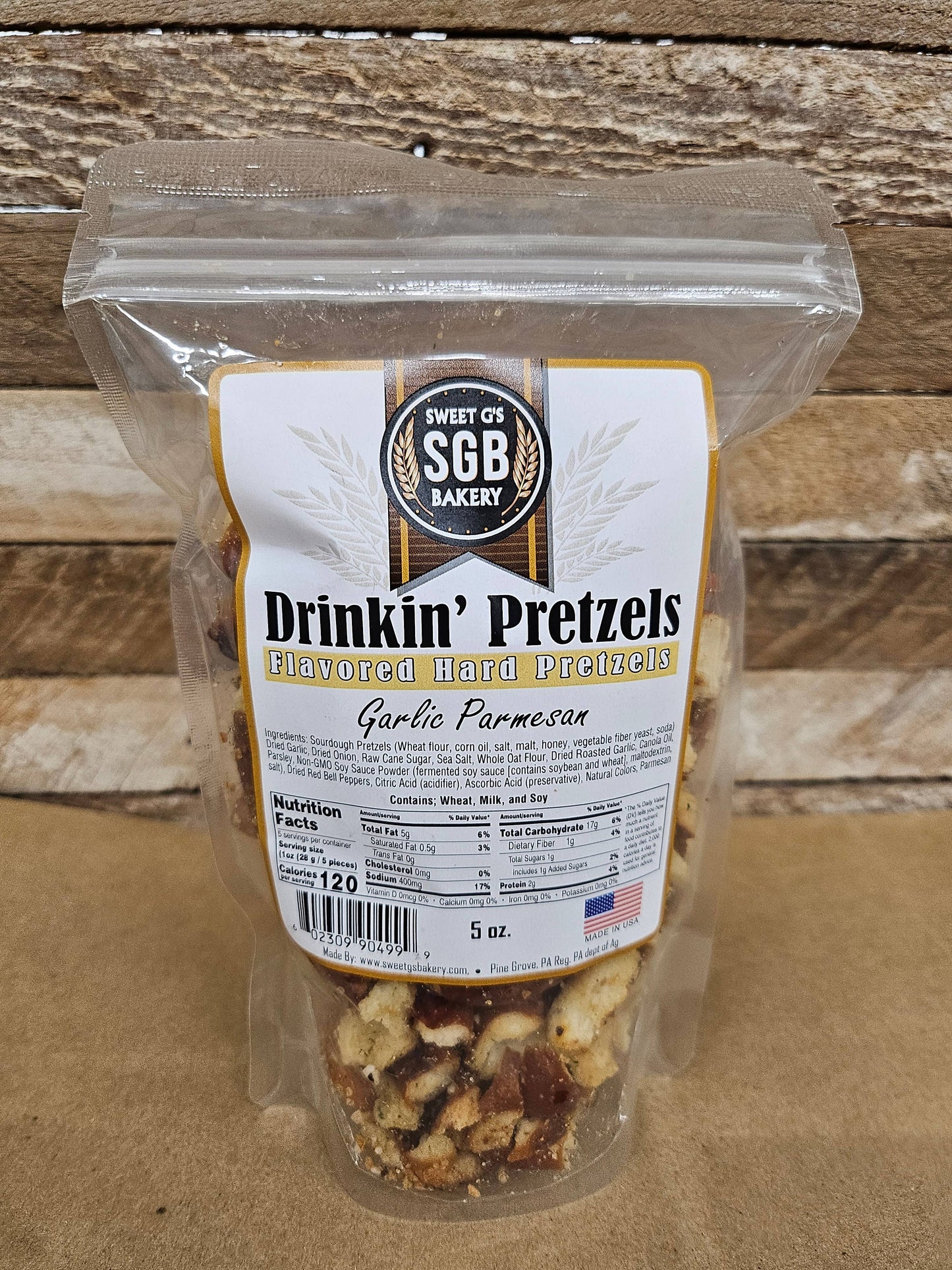 Assortment Flavored Hard Pretzels 5oz Bags