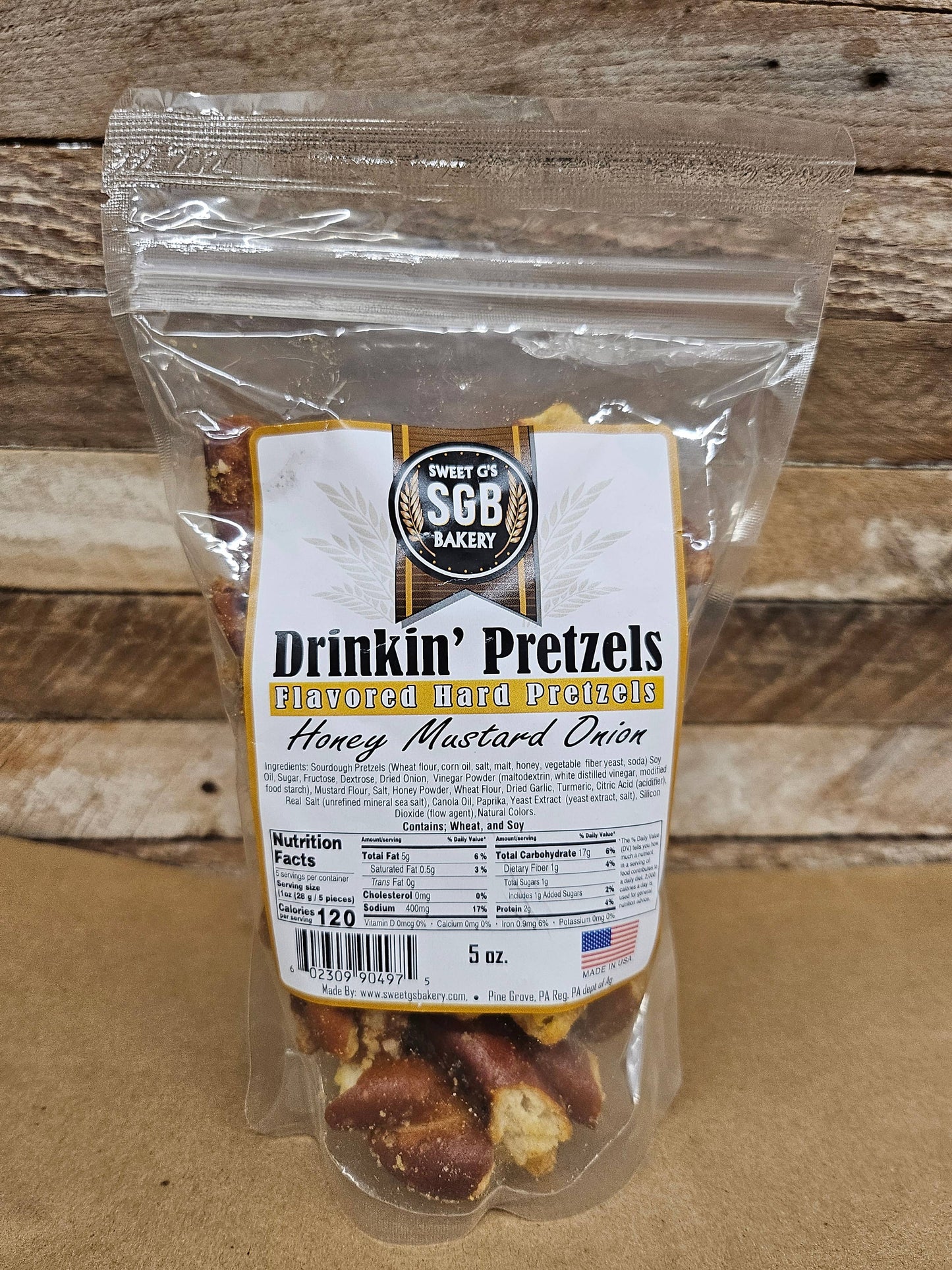 Assortment Flavored Hard Pretzels 5oz Bags