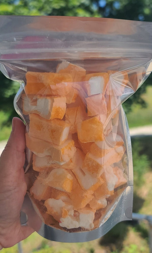 Dreamsicle Swirl bites (Freeze-Dried Orange Cream bites)