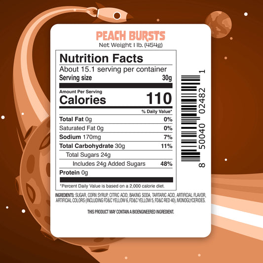 Peach Bursts- Freeze-Dried