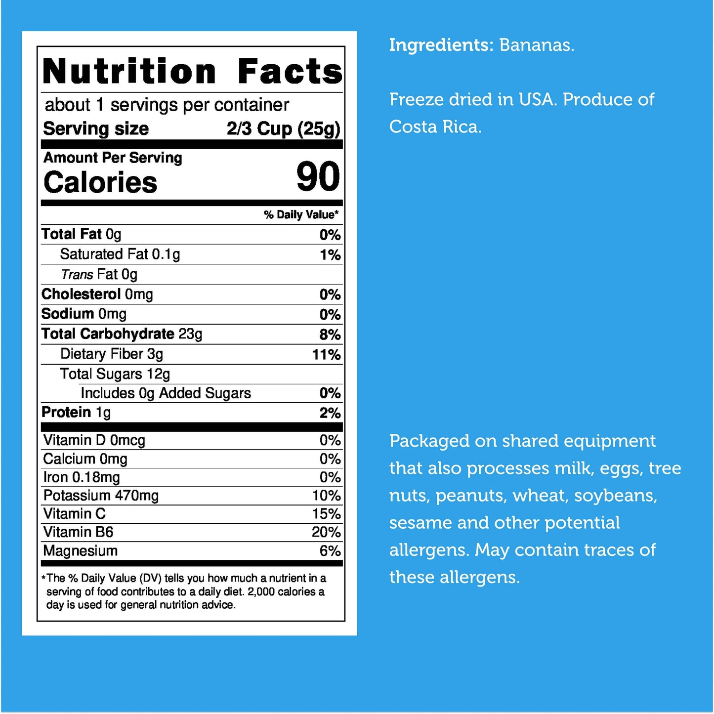 Banana Chips (100% Real Fruit) Freeze-Dried